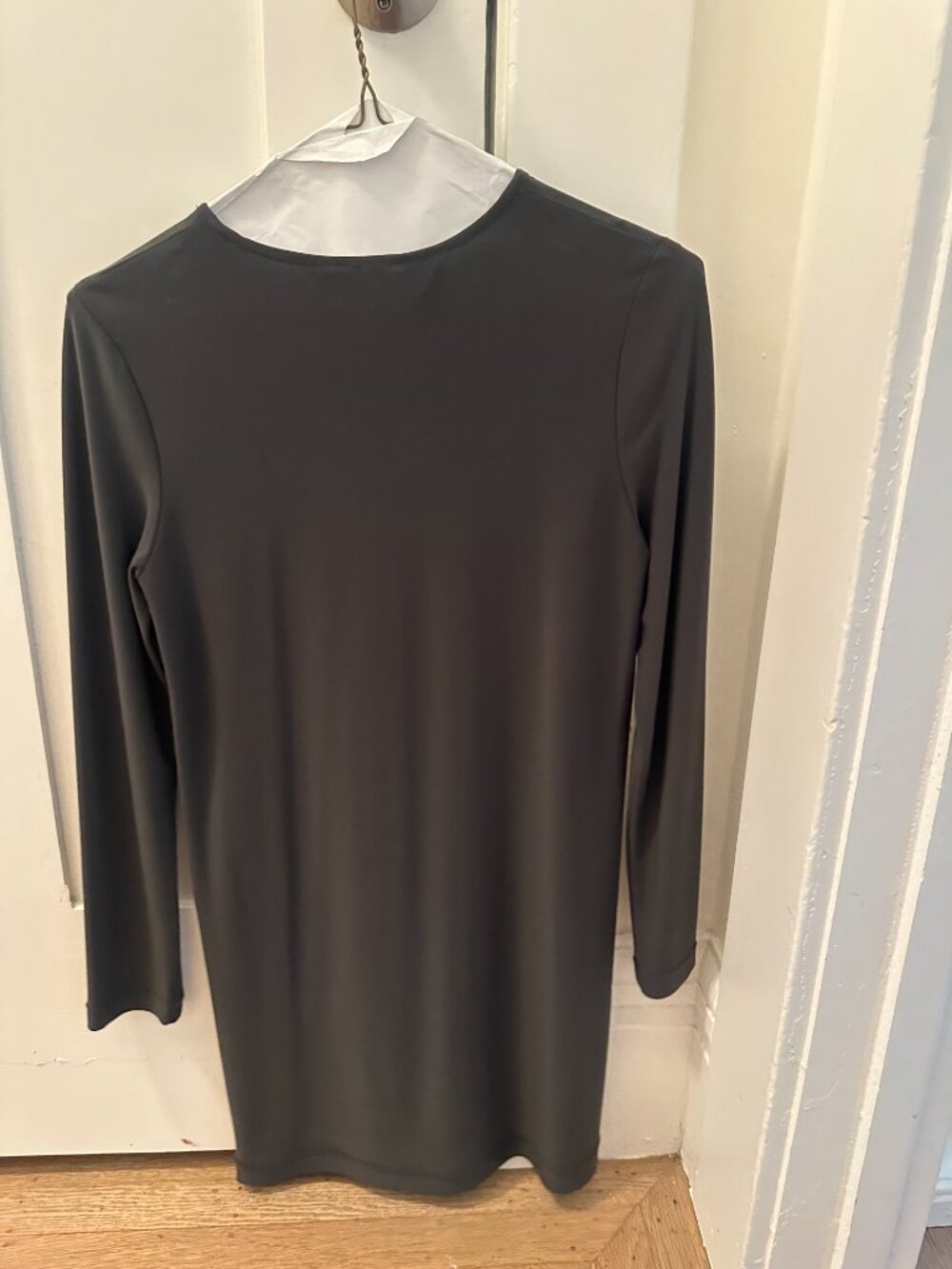 KamaliKulture by Norma Kamali Charcoal Grey Long Sleeve Mini Dress - XS - Picture 2 of 2